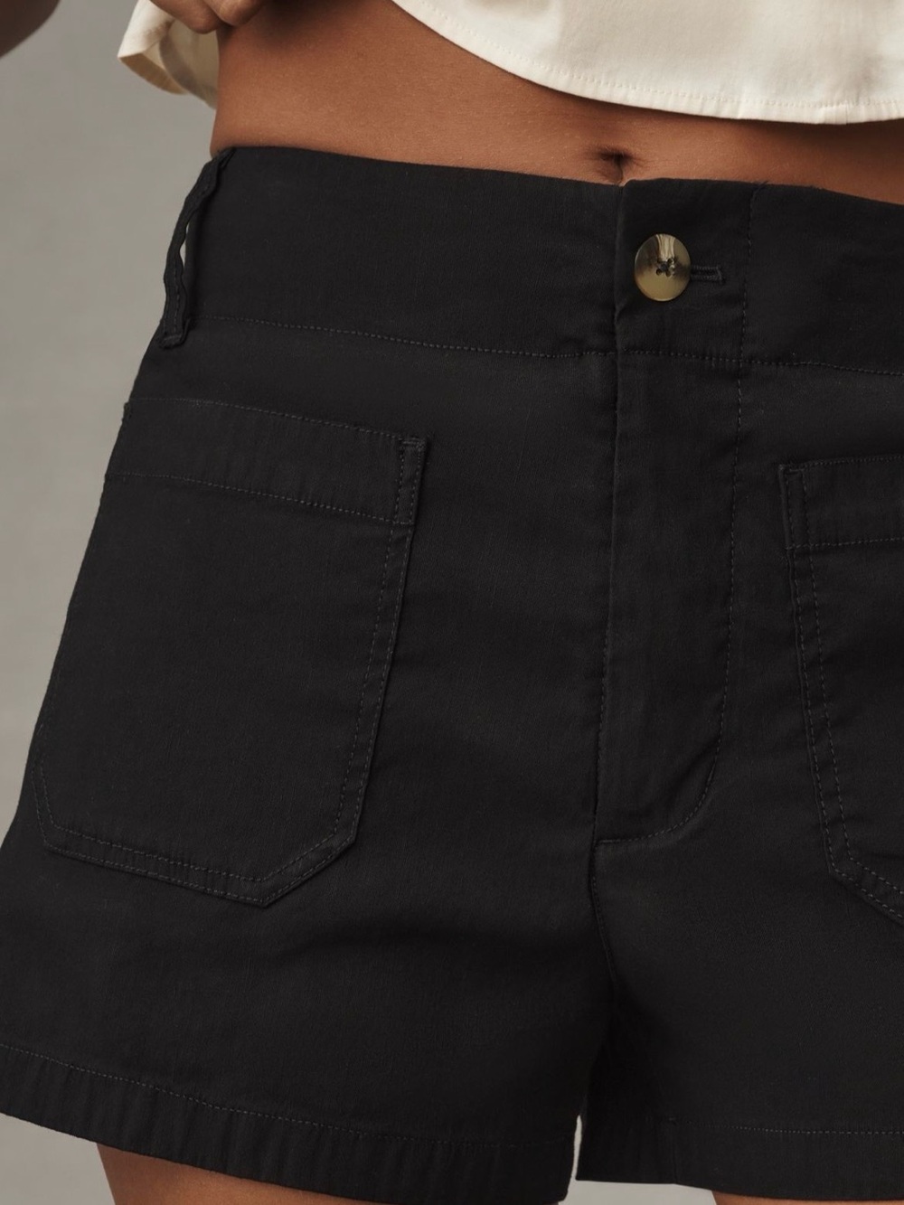 Maeve Colette Linen-blend High Rise Shorts